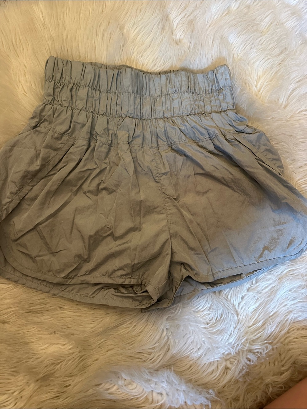 FP Movement by Free People Light Gray High-Waist Athletic Shorts